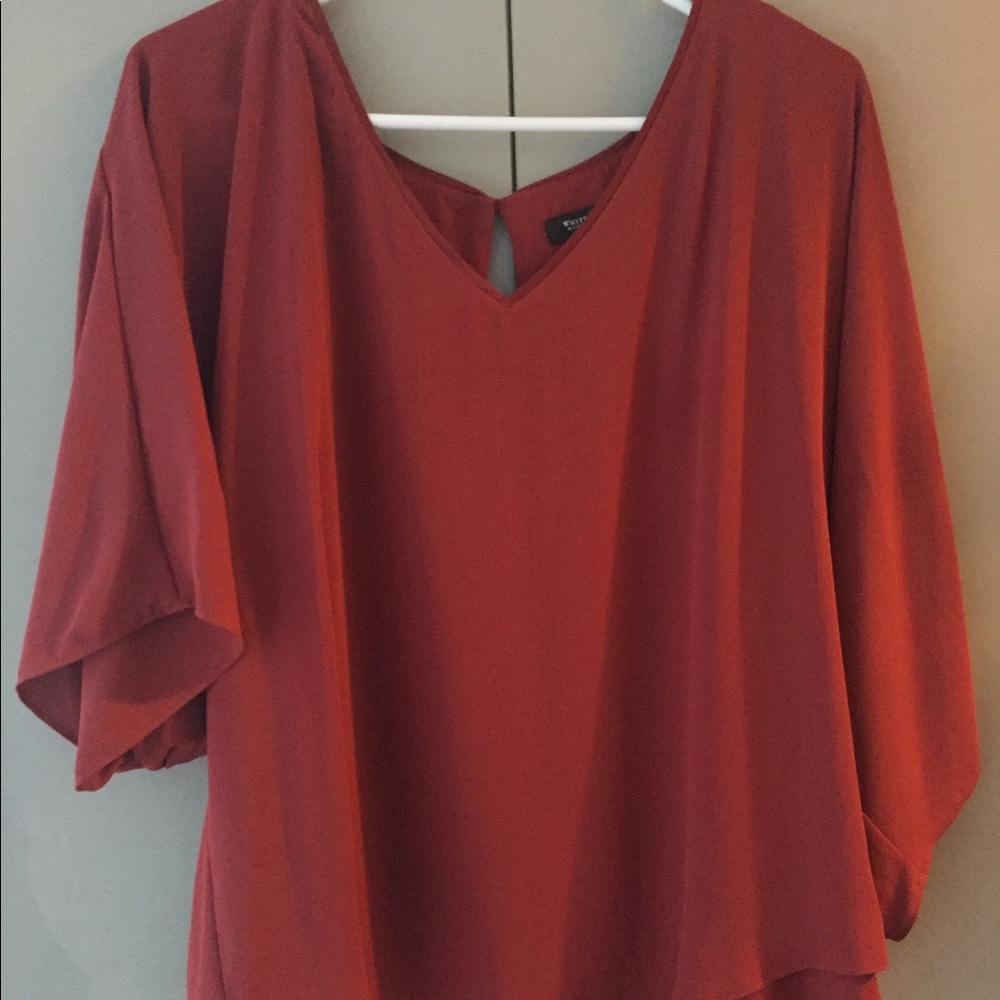 WHBM Burnt Orange Blouse